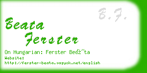 beata ferster business card